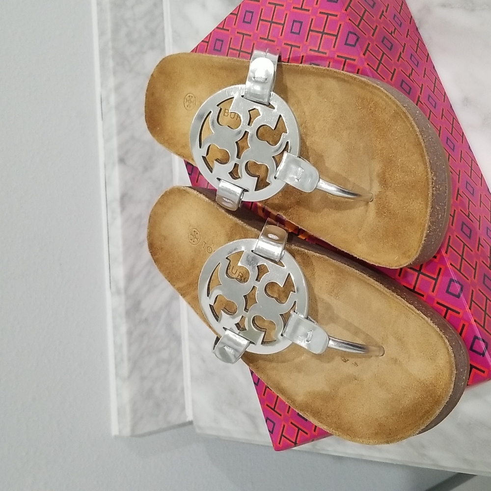 Tory Burch,  Size 9, Silver Sandal